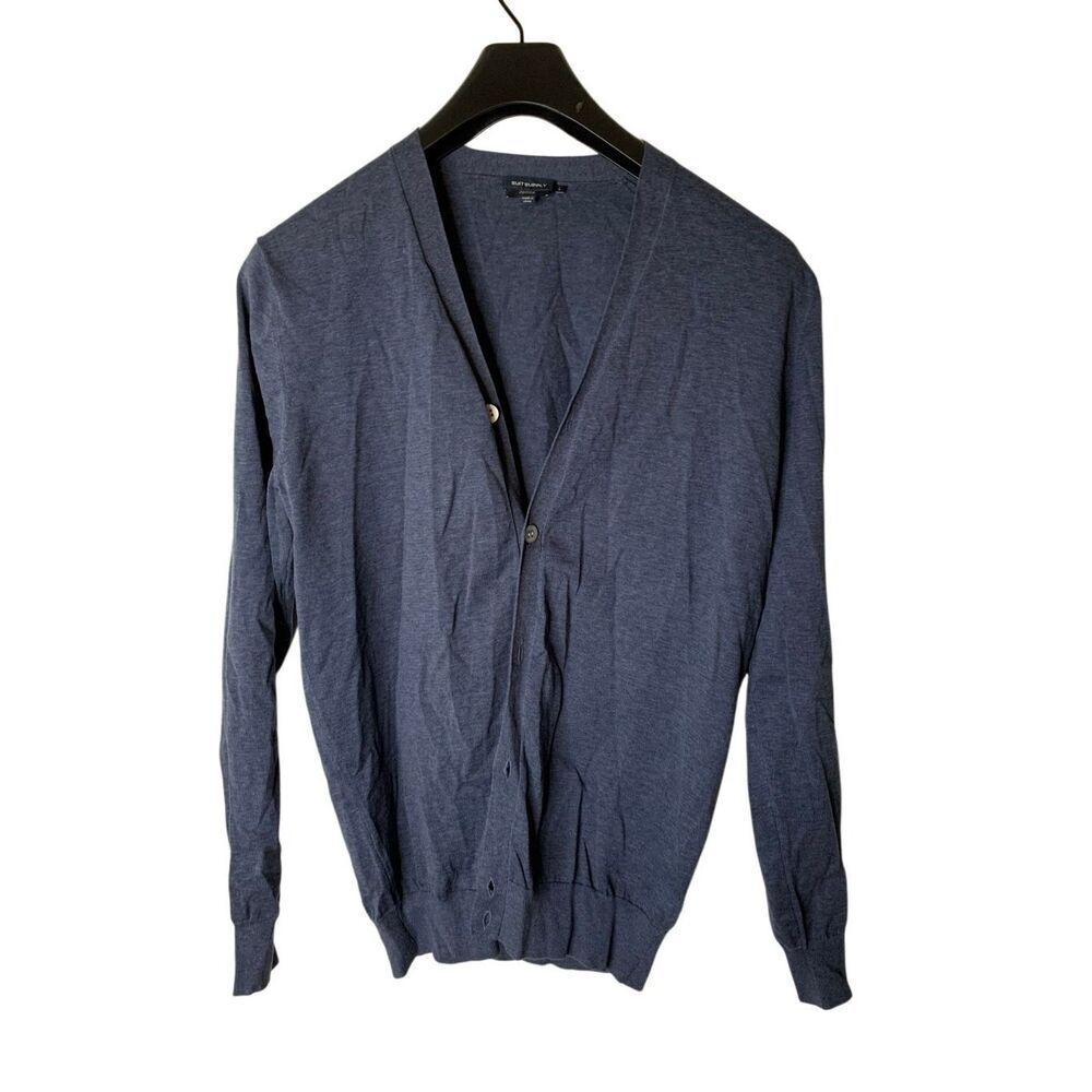 Suit Supply 100% cotton cardigan sweater men's size large
